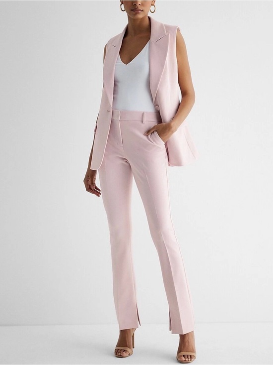 Express Pants - Express Light Pink Tailored Dress Pants
